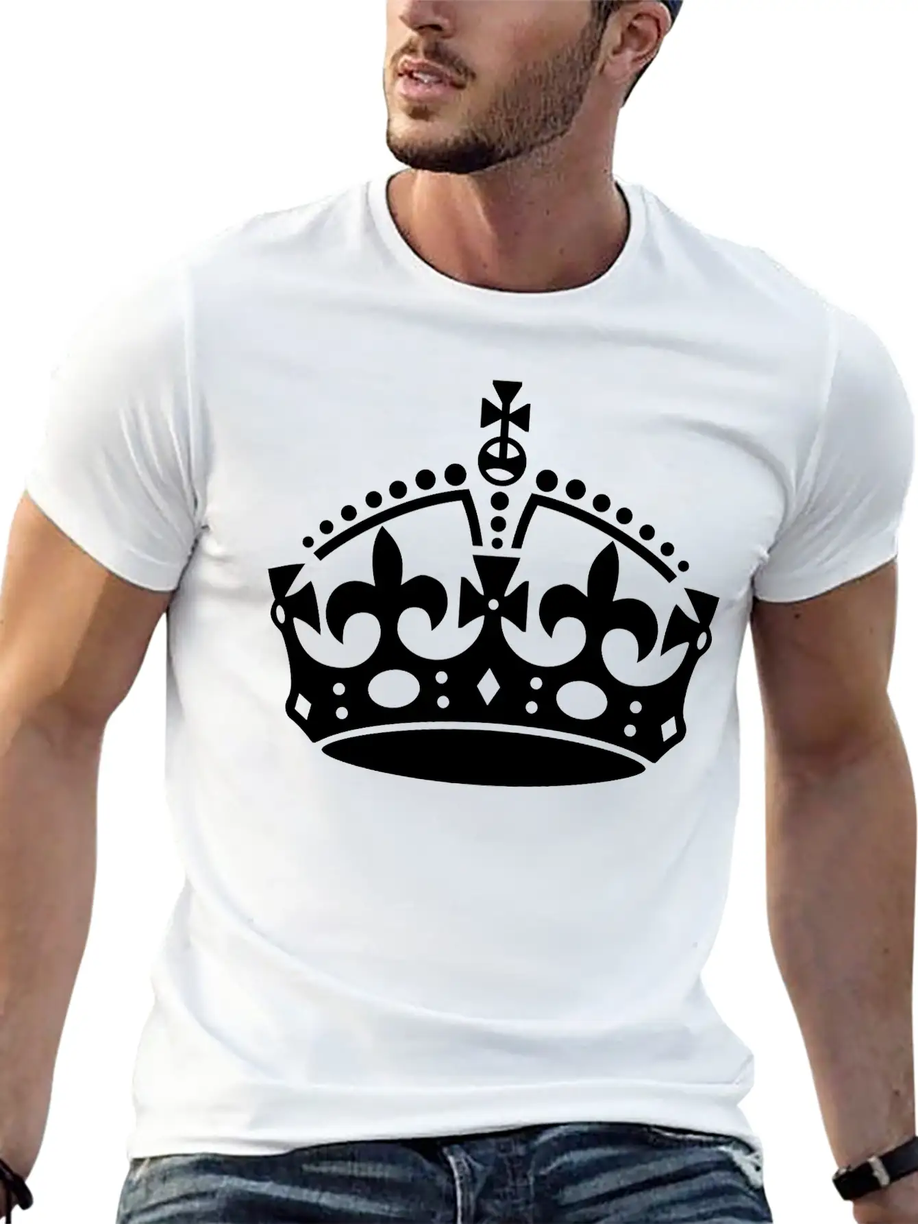 Crown Keep Calm Classic Cotton Tee – Unisex Comfort For Any Season