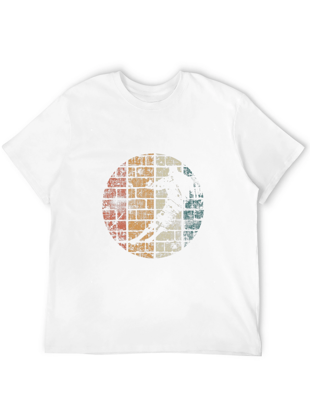Retro Graphic T-Shirt - Distressed Skater Design
