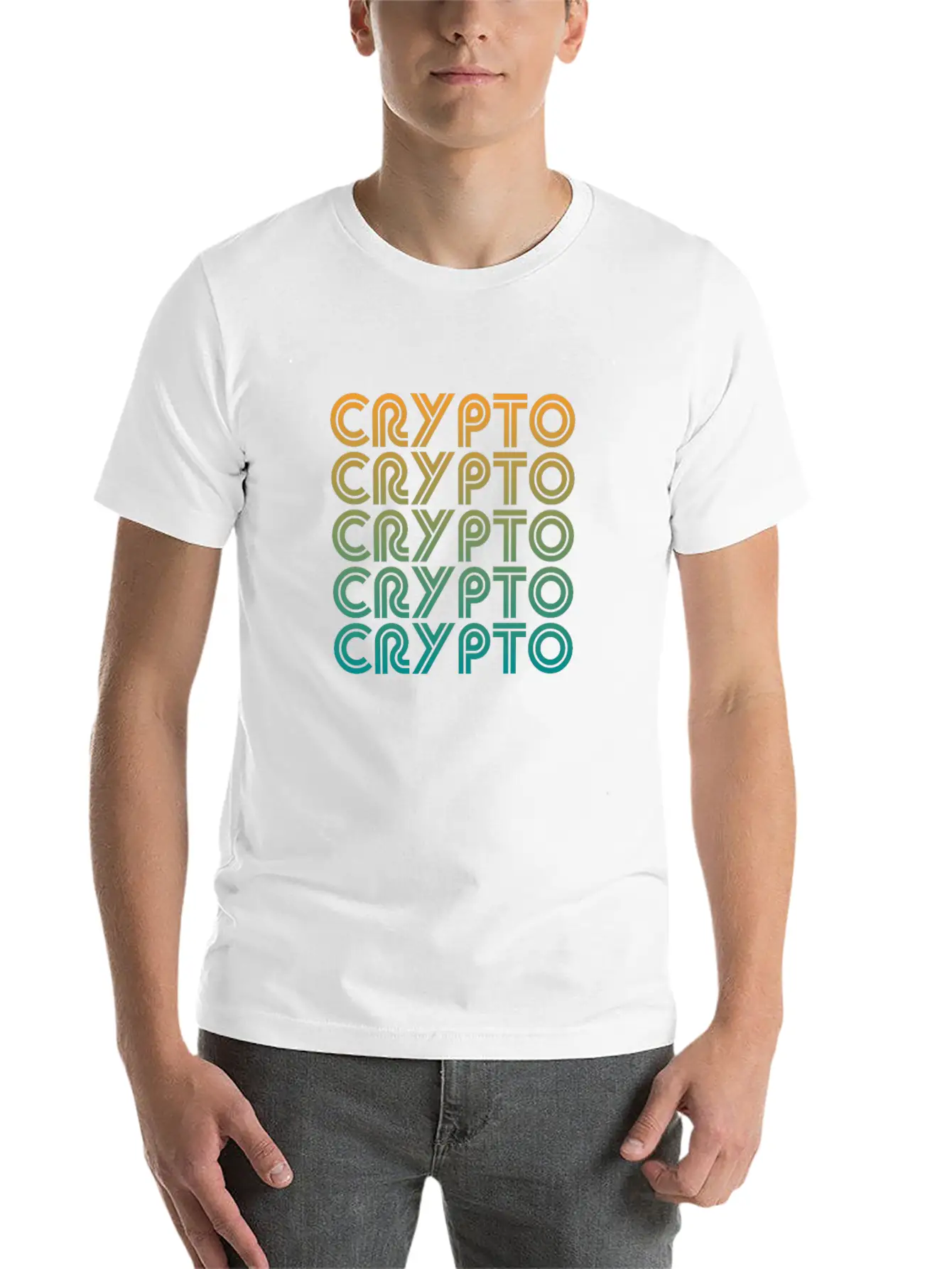 Crypto Art Deco Design Classic Cotton Tee – Unisex Comfort For Any Season