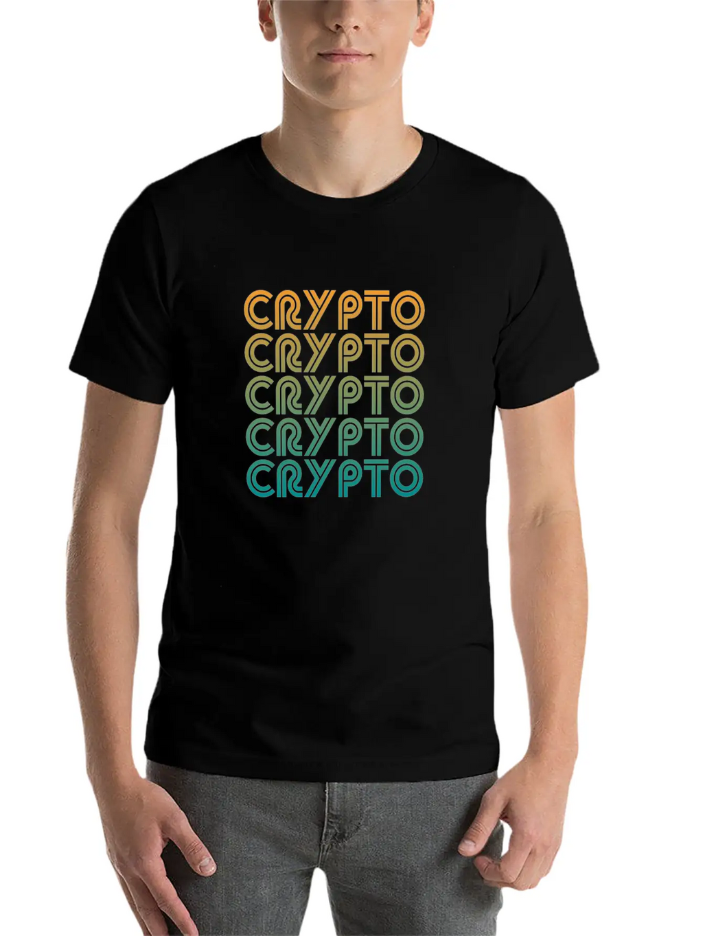Crypto Art Deco Design Classic Cotton Tee – Unisex Comfort For Any Season