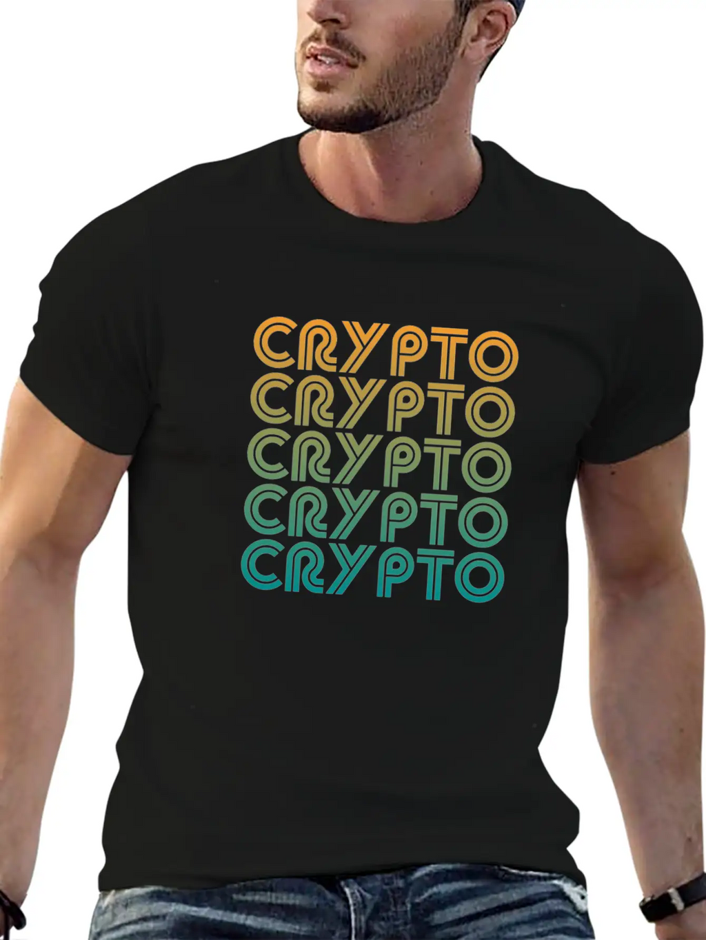 Crypto Art Deco Design Classic Cotton Tee – Unisex Comfort For Any Season