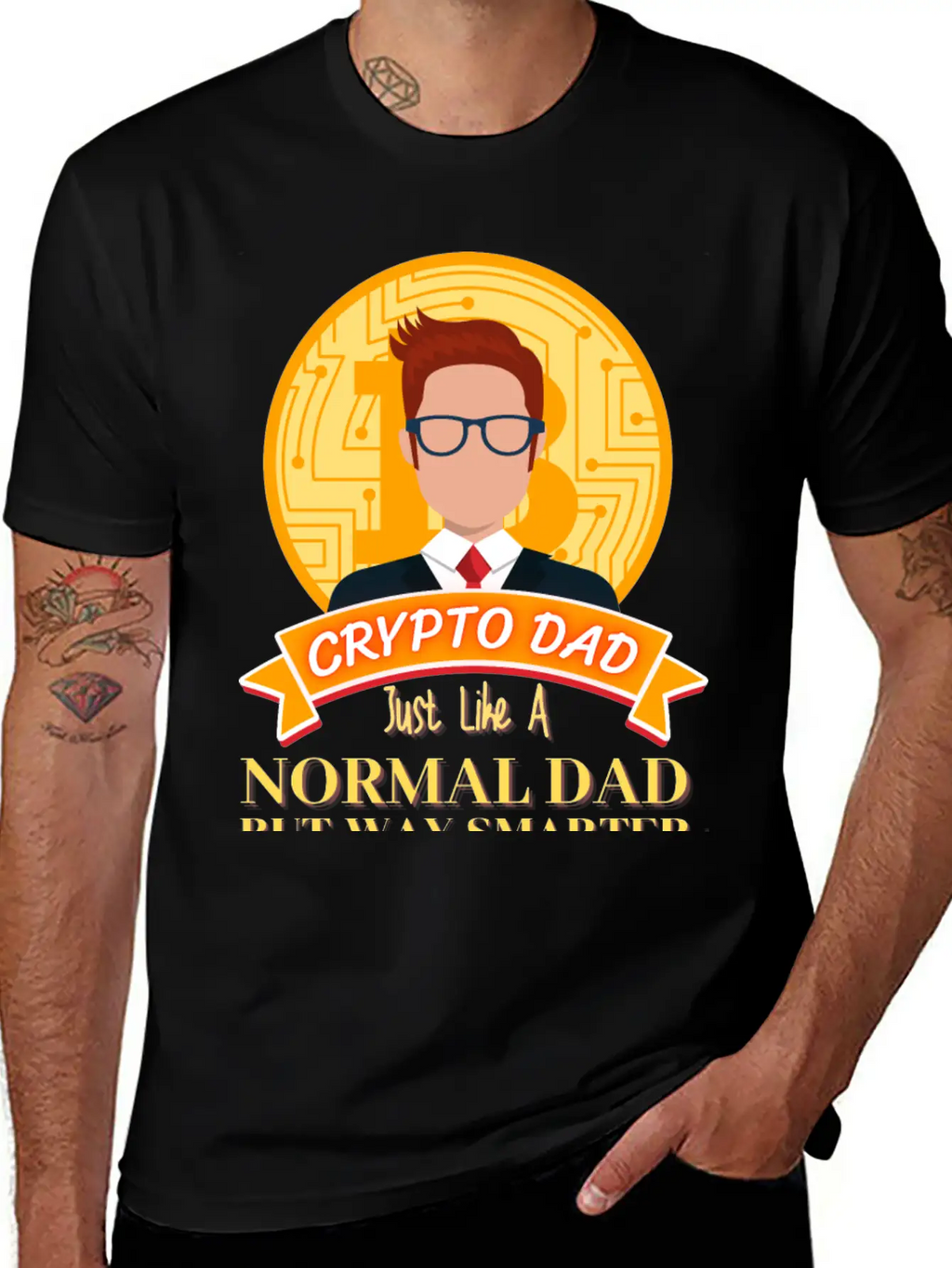Crypto Dad Just Like A Normal Dad T-Shirt Essential Cotton Tee For Daily Outfits – Unisex Style