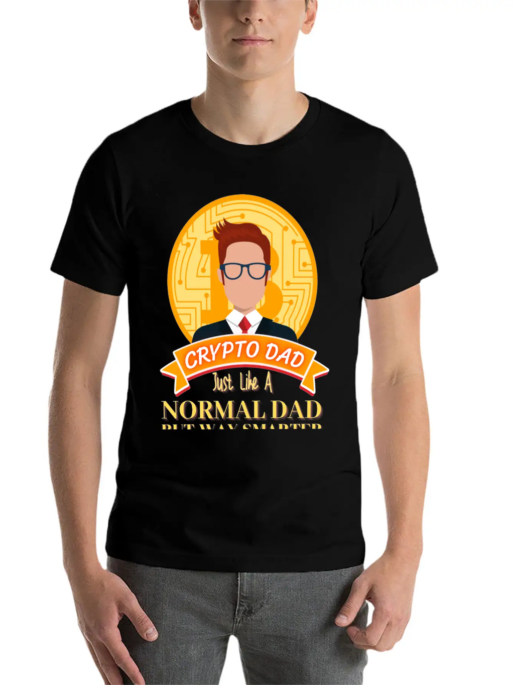 Crypto Dad Just Like A Normal Dad T-Shirt Essential Cotton Tee For Daily Outfits – Unisex Style