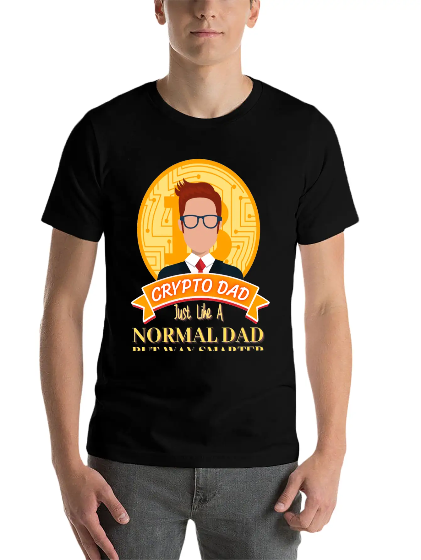 Crypto Dad Just Like A Normal Dad T-Shirt Essential Cotton Tee For Daily Outfits – Unisex Style