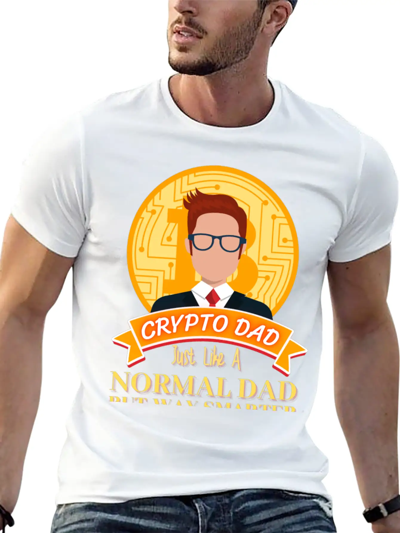 Crypto Dad Just Like A Normal Dad T-Shirt Essential Cotton Tee For Daily Outfits – Unisex Style