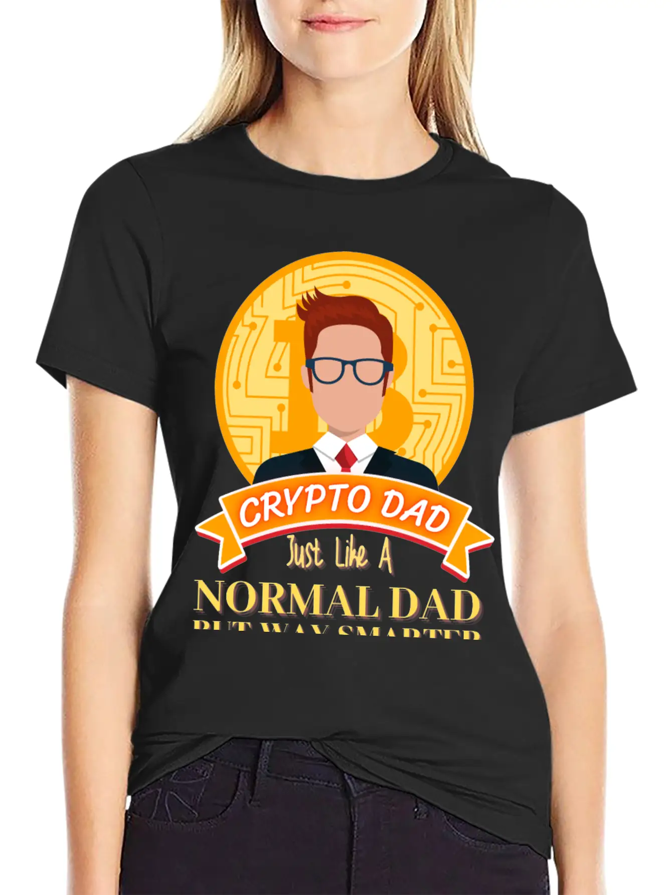Crypto Dad Just Like A Normal Dad T-Shirt Essential Cotton Tee For Daily Outfits – Unisex Style