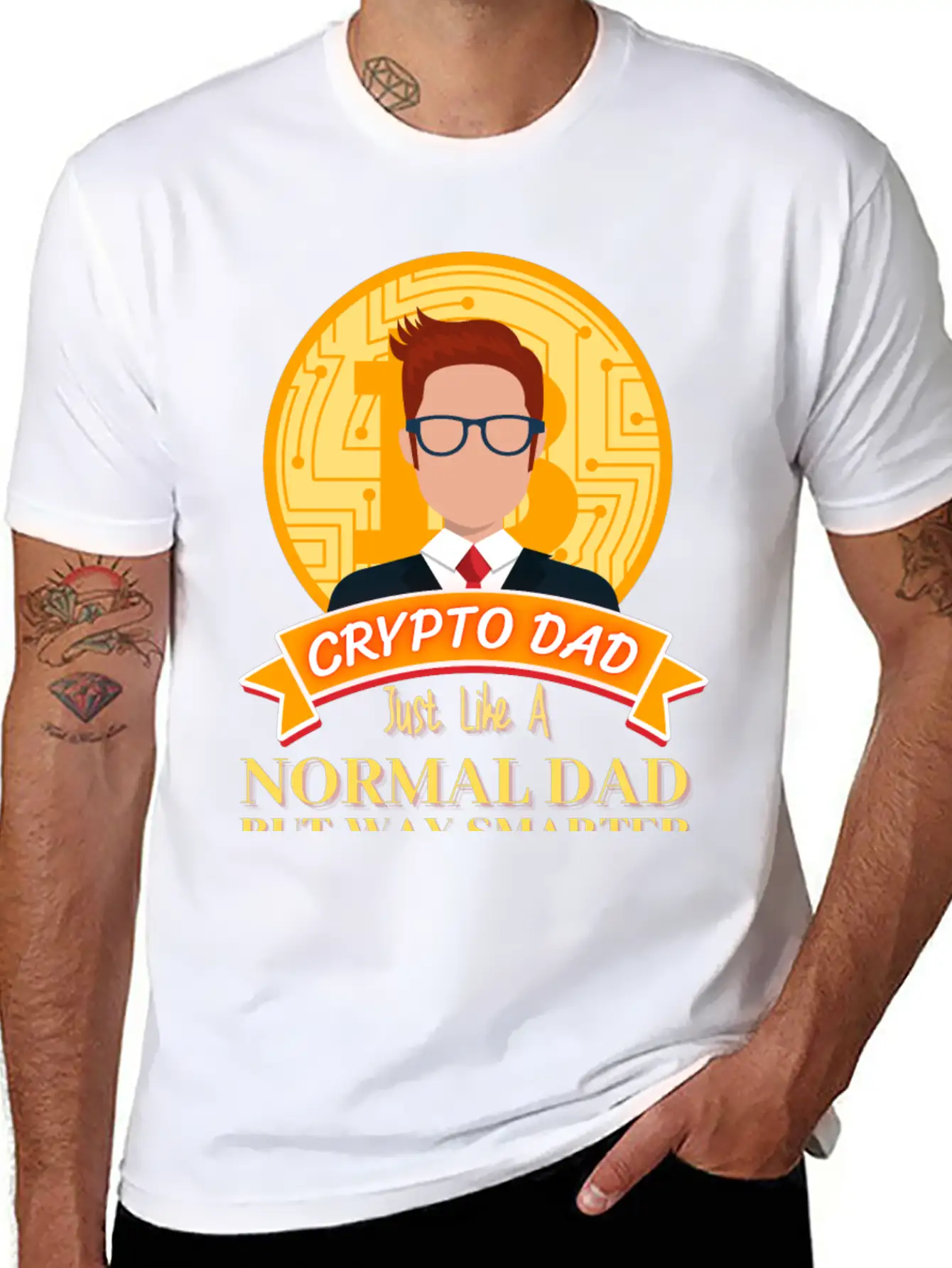 Crypto Dad Just Like A Normal Dad T-Shirt Essential Cotton Tee For Daily Outfits – Unisex Style