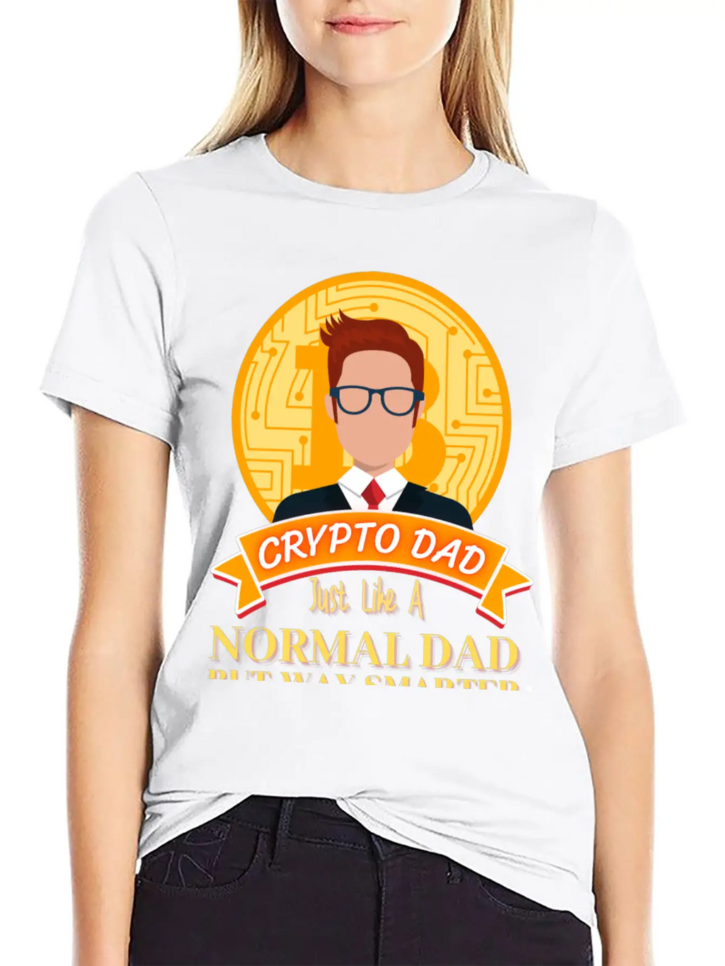 Crypto Dad Just Like A Normal Dad T-Shirt Essential Cotton Tee For Daily Outfits – Unisex Style