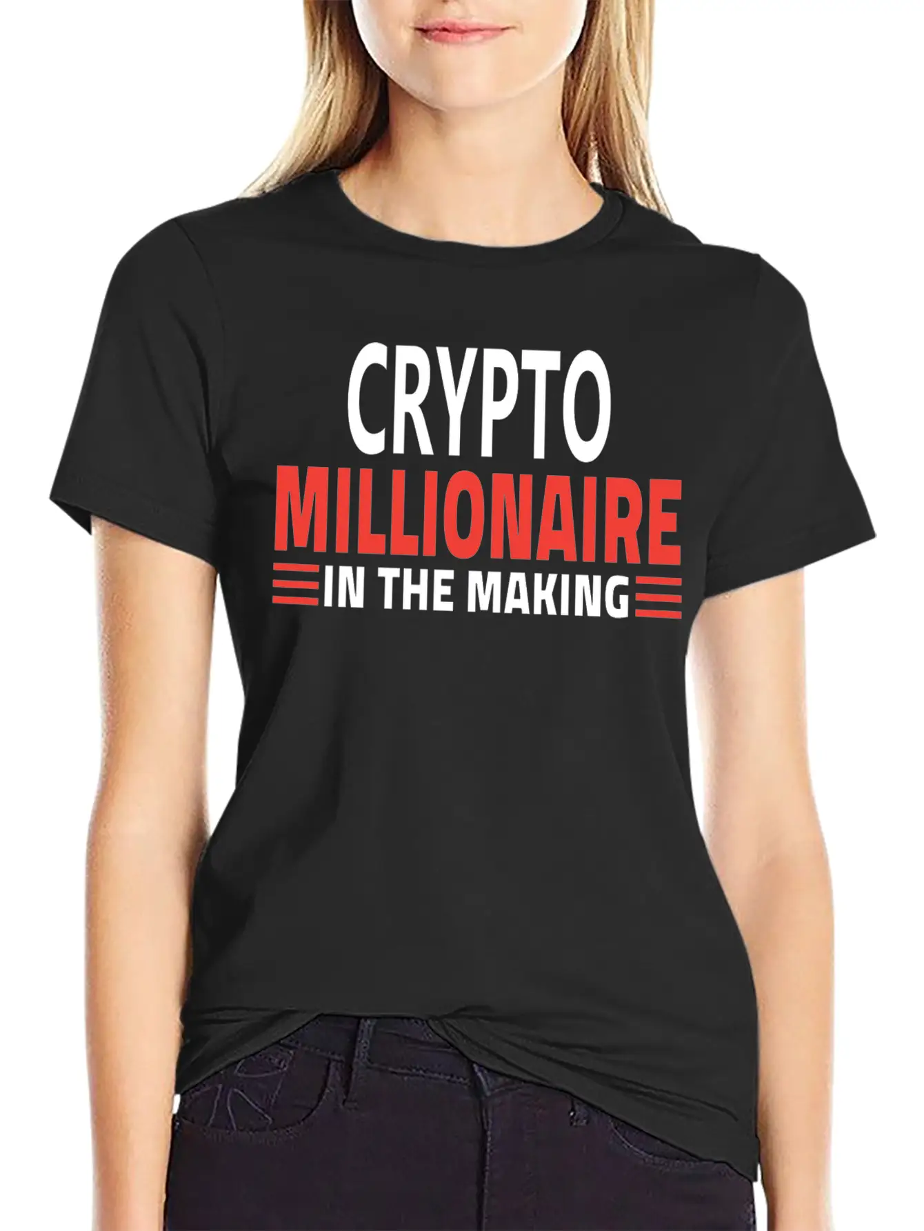 CRYPTO MILLIONNAIRE IN THE MAKING Stylish Everyday T-Shirt – Unisex Basic Cotton Tee