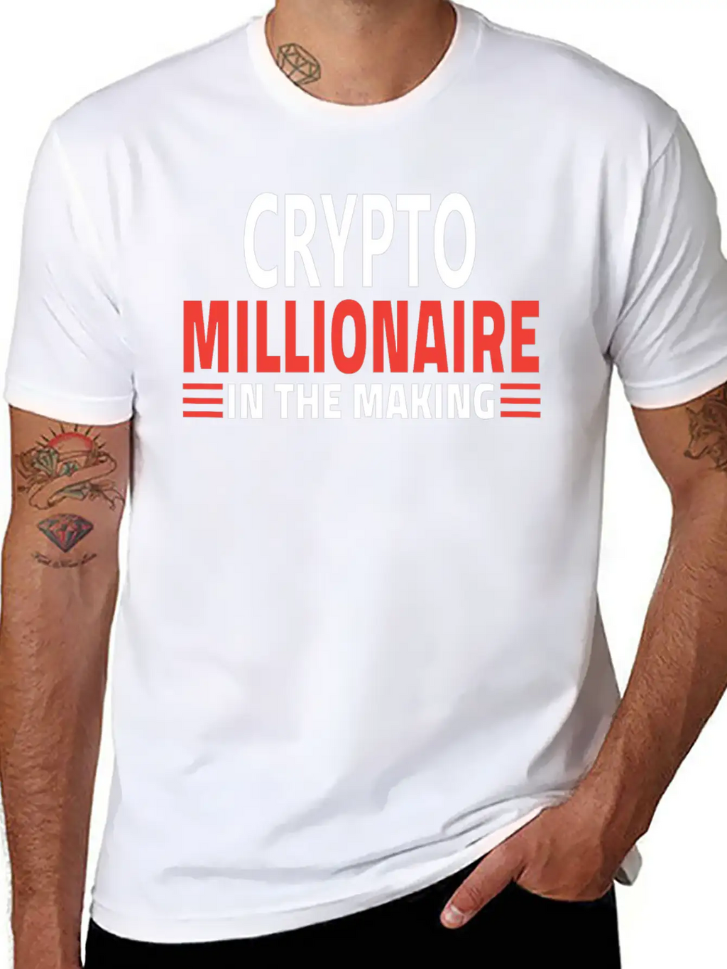 CRYPTO MILLIONNAIRE IN THE MAKING Stylish Everyday T-Shirt – Unisex Basic Cotton Tee