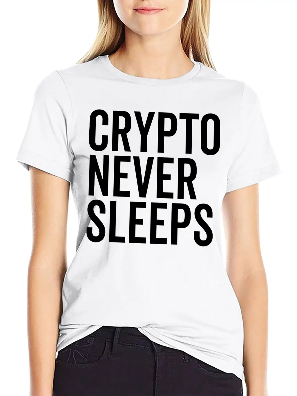 Crypto Never Sleeps Essential Unisex Summer Tee – Soft Cotton Casual Fit