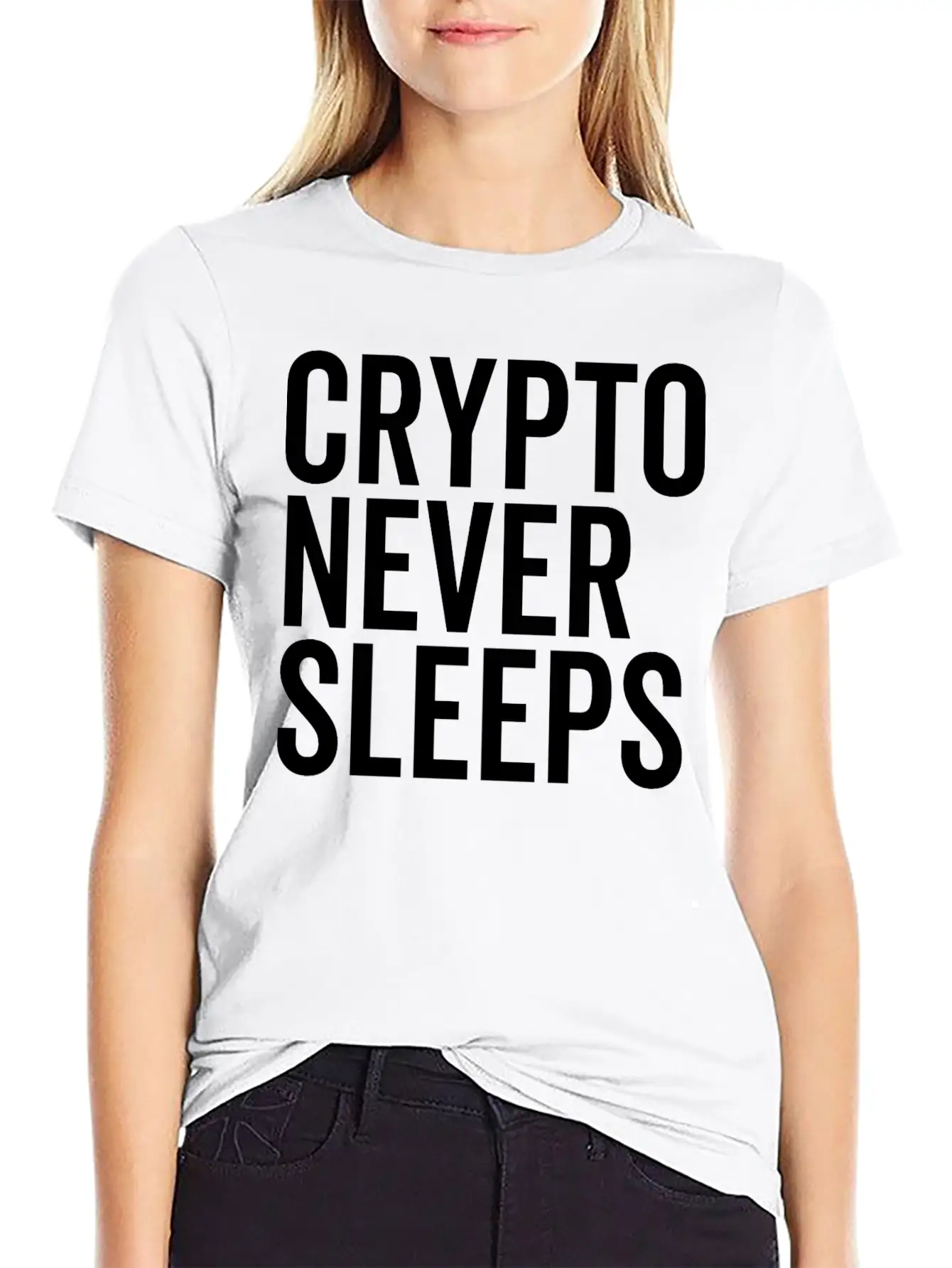 Crypto Never Sleeps Essential Unisex Summer Tee – Soft Cotton Casual Fit