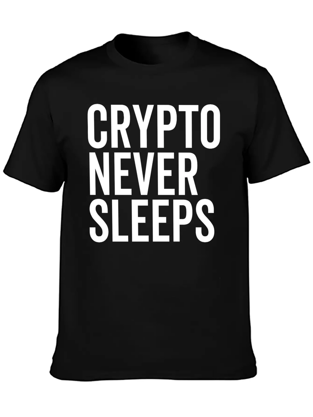 Crypto Never Sleeps Essential Unisex Summer Tee – Soft Cotton Casual Fit