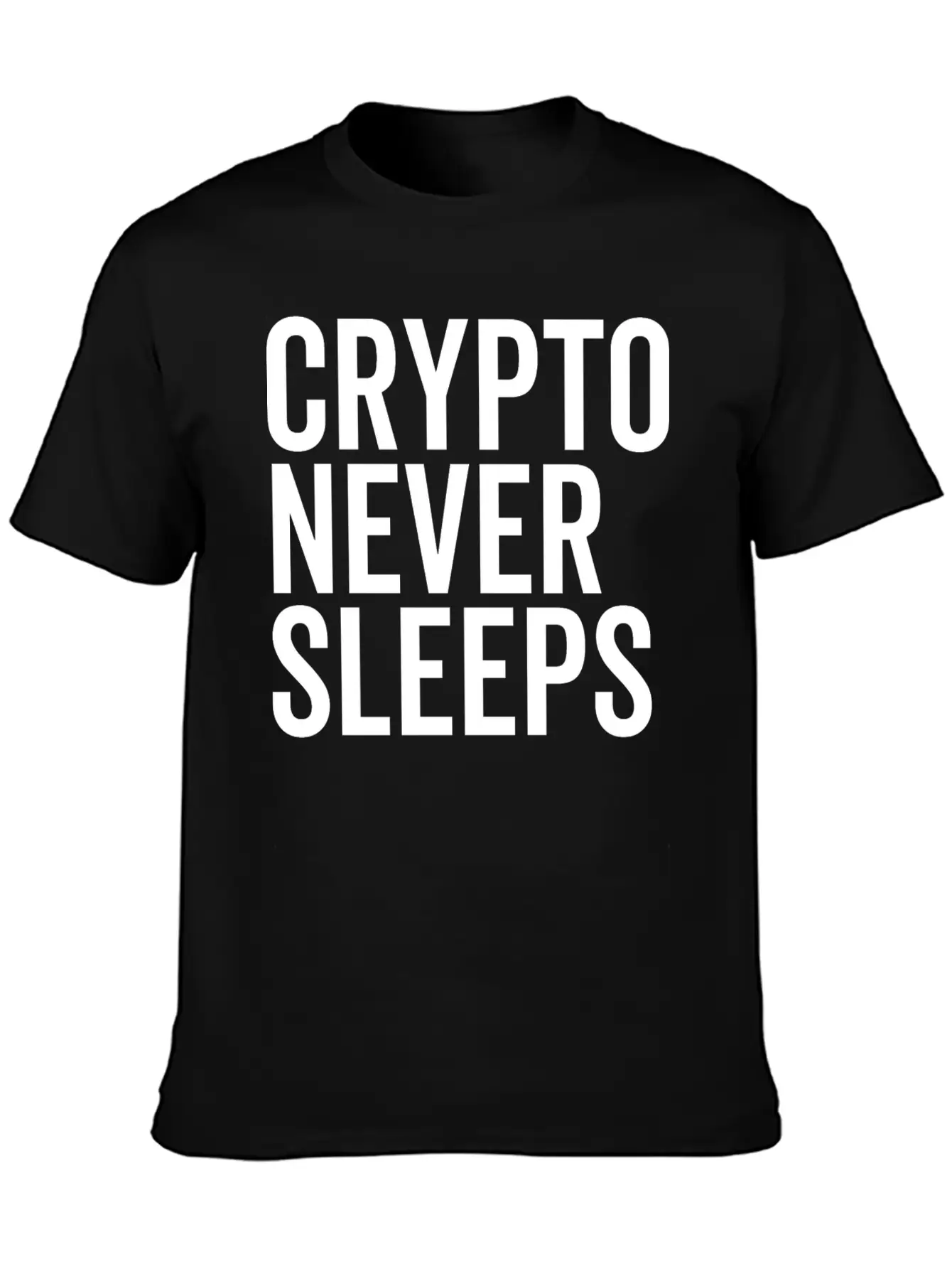 Crypto Never Sleeps Essential Unisex Summer Tee – Soft Cotton Casual Fit