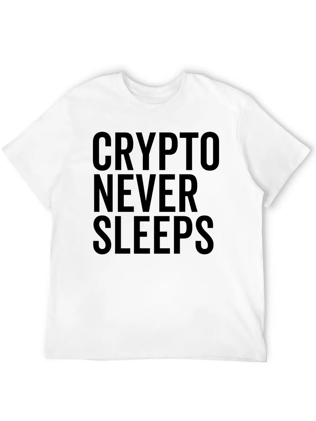 Crypto Never Sleeps Essential Unisex Summer Tee – Soft Cotton Casual Fit