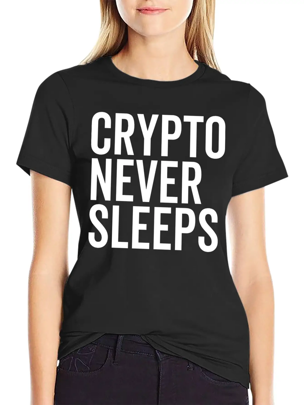 Crypto Never Sleeps Essential Unisex Summer Tee – Soft Cotton Casual Fit