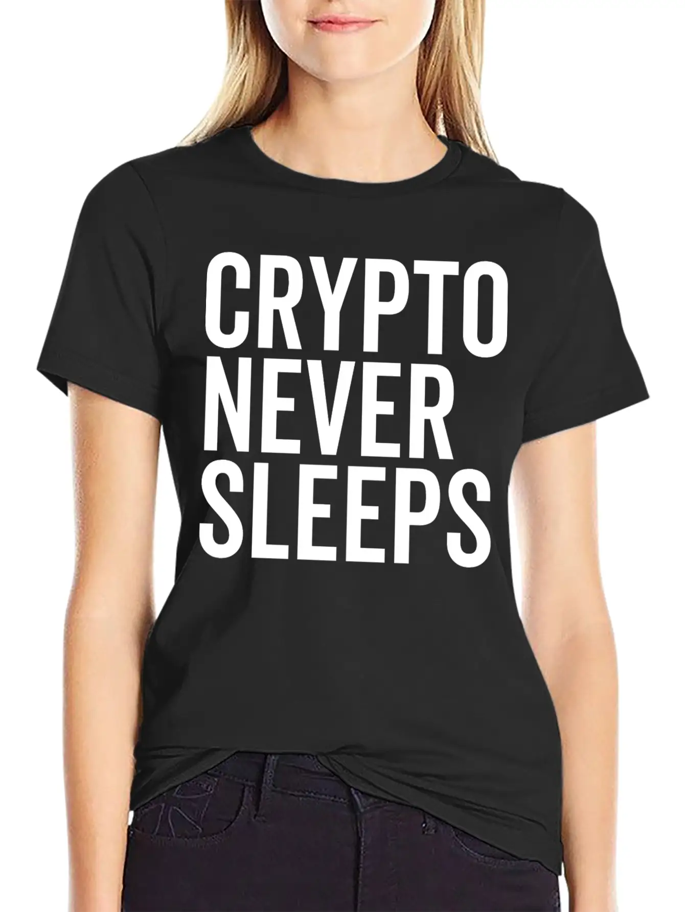 Crypto Never Sleeps Essential Unisex Summer Tee – Soft Cotton Casual Fit