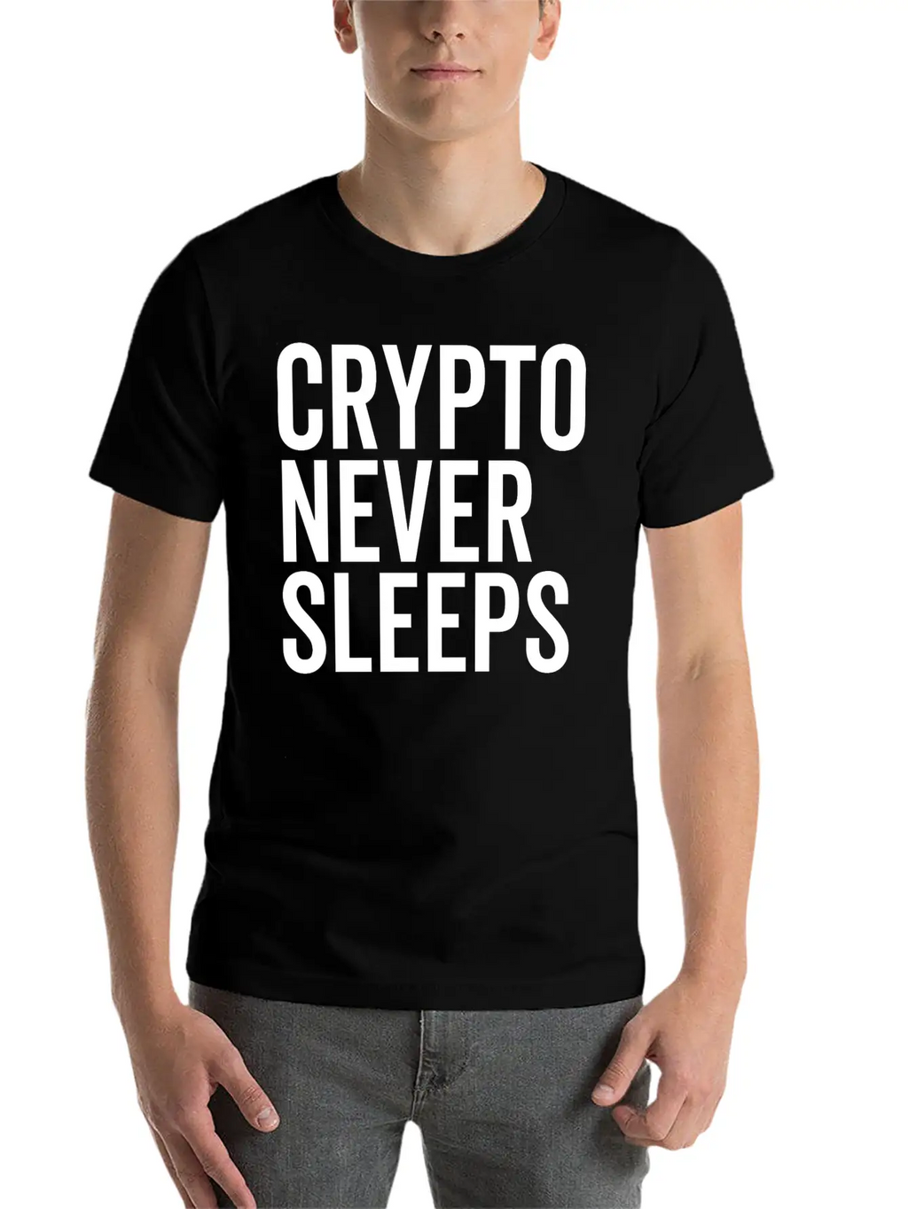 Crypto Never Sleeps Essential Unisex Summer Tee – Soft Cotton Casual Fit