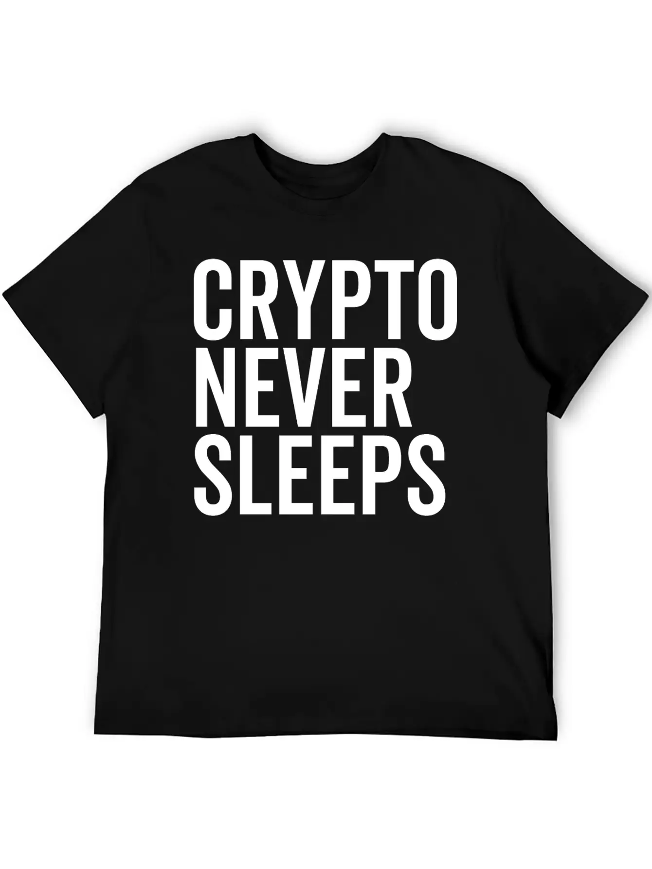 Crypto Never Sleeps Essential Unisex Summer Tee – Soft Cotton Casual Fit