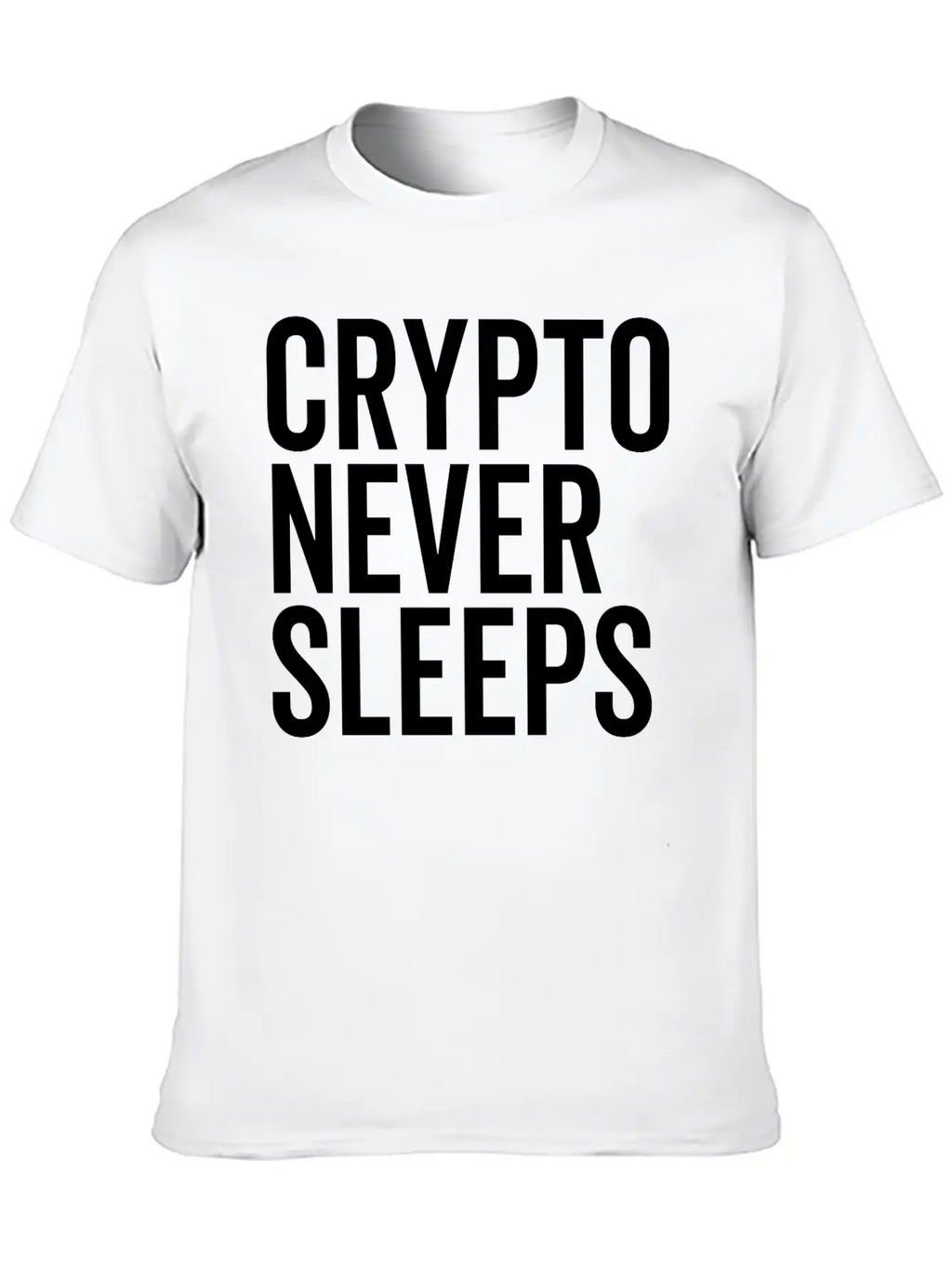 Crypto Never Sleeps Essential Unisex Summer Tee – Soft Cotton Casual Fit