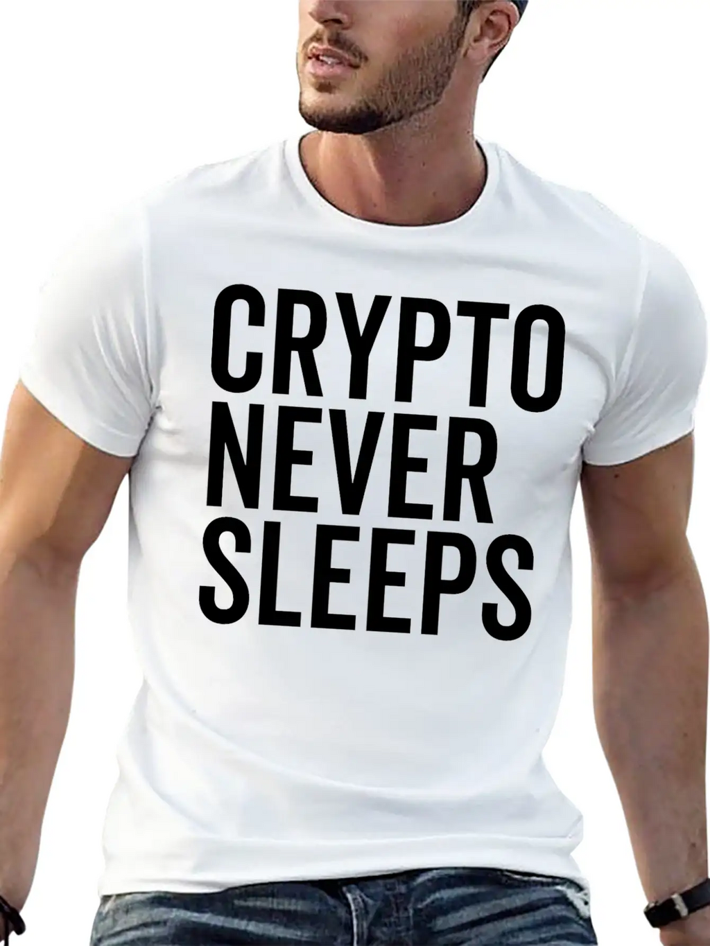 Crypto Never Sleeps Essential Unisex Summer Tee – Soft Cotton Casual Fit