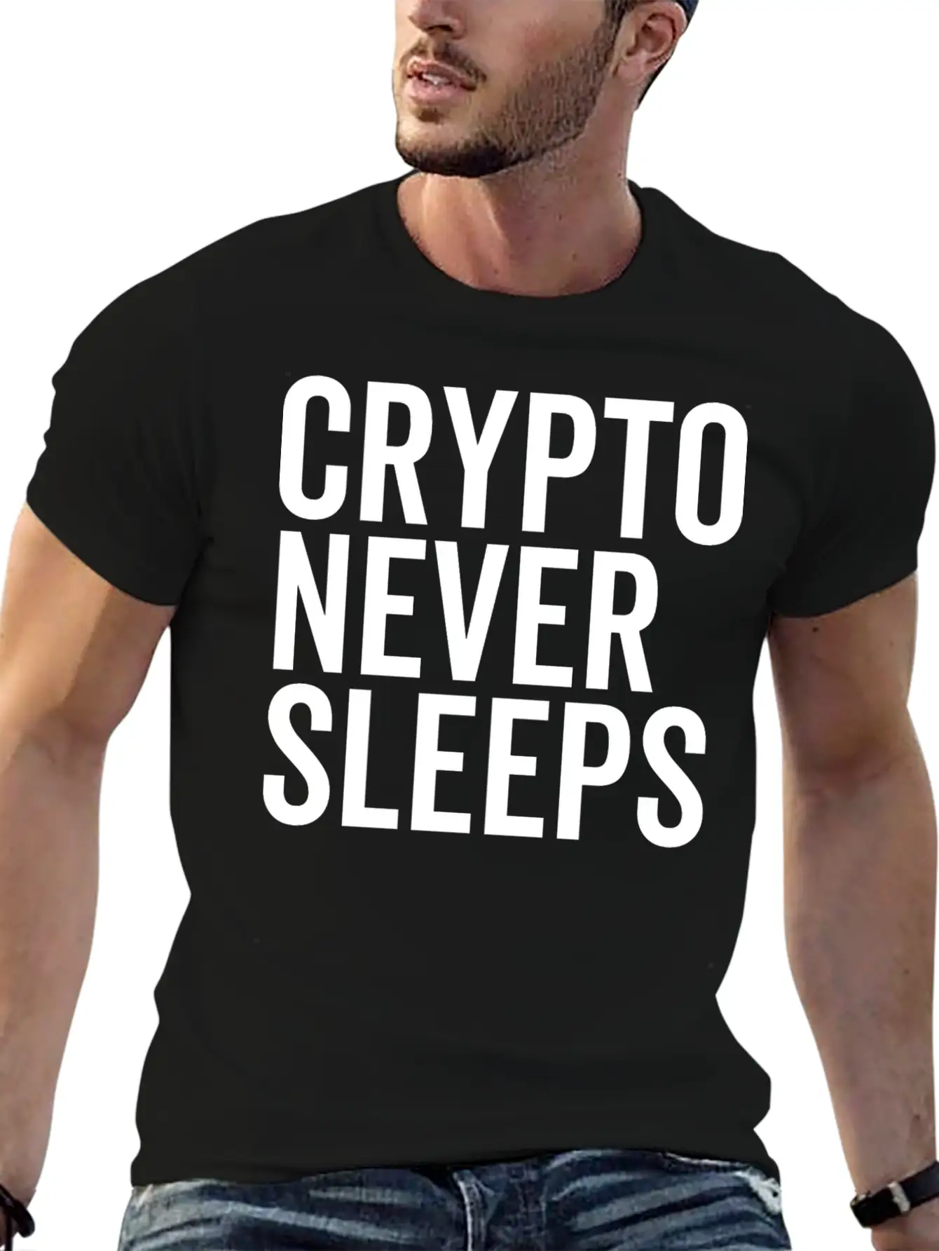 Crypto Never Sleeps Essential Unisex Summer Tee – Soft Cotton Casual Fit