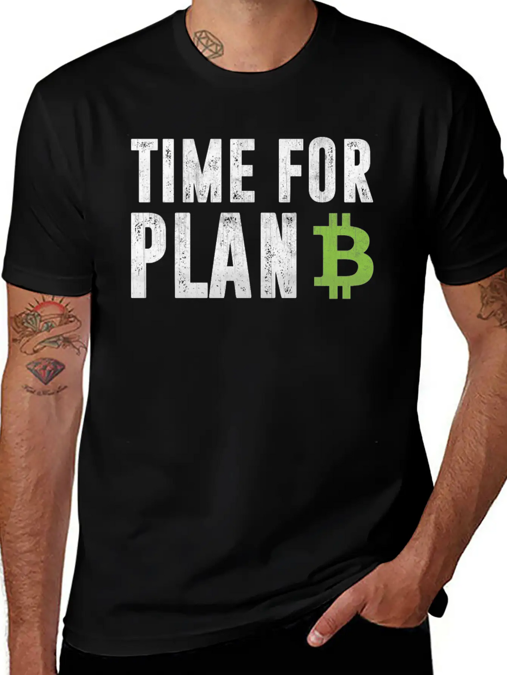 Cryptocurrency Shirt - Bitcoin Time For Plan B Relaxed Everyday Tee – Lightweight And Durable Cotton