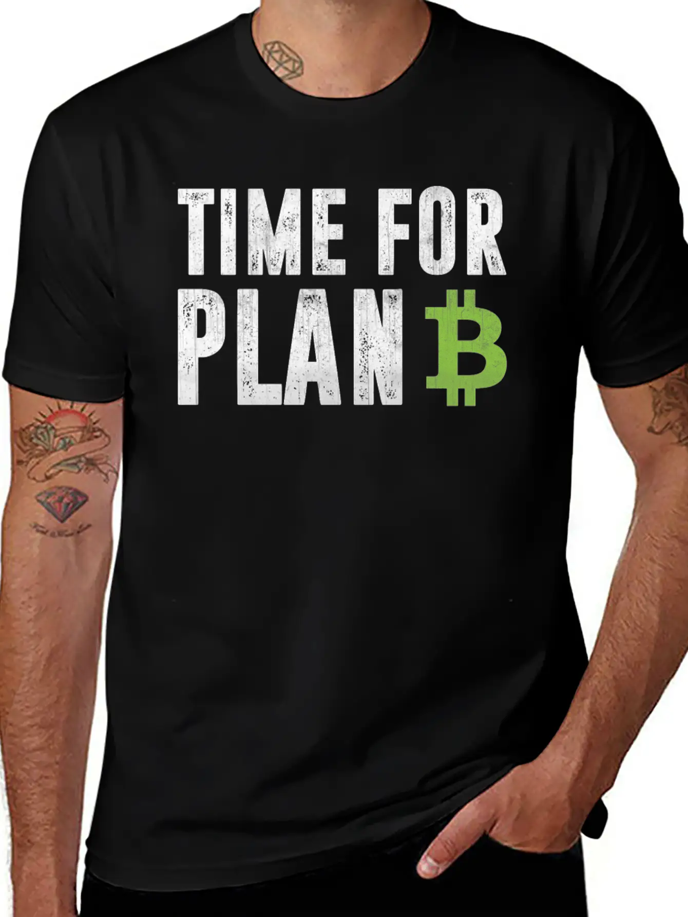 Cryptocurrency Shirt - Bitcoin Time For Plan B Relaxed Everyday Tee – Lightweight And Durable Cotton