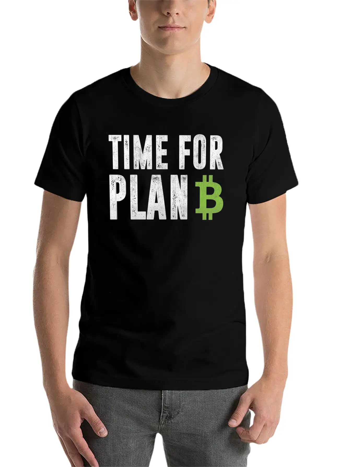 Cryptocurrency Shirt - Bitcoin Time For Plan B Relaxed Everyday Tee – Lightweight And Durable Cotton