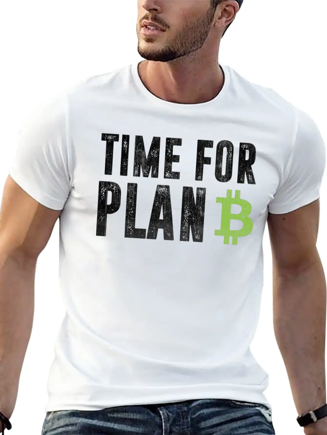 Cryptocurrency Shirt - Bitcoin Time For Plan B Relaxed Everyday Tee – Lightweight And Durable Cotton