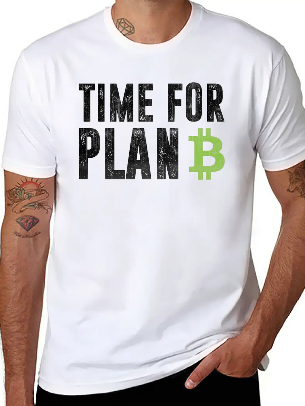 Cryptocurrency Shirt - Bitcoin Time For Plan B Relaxed Everyday Tee – Lightweight And Durable Cotton