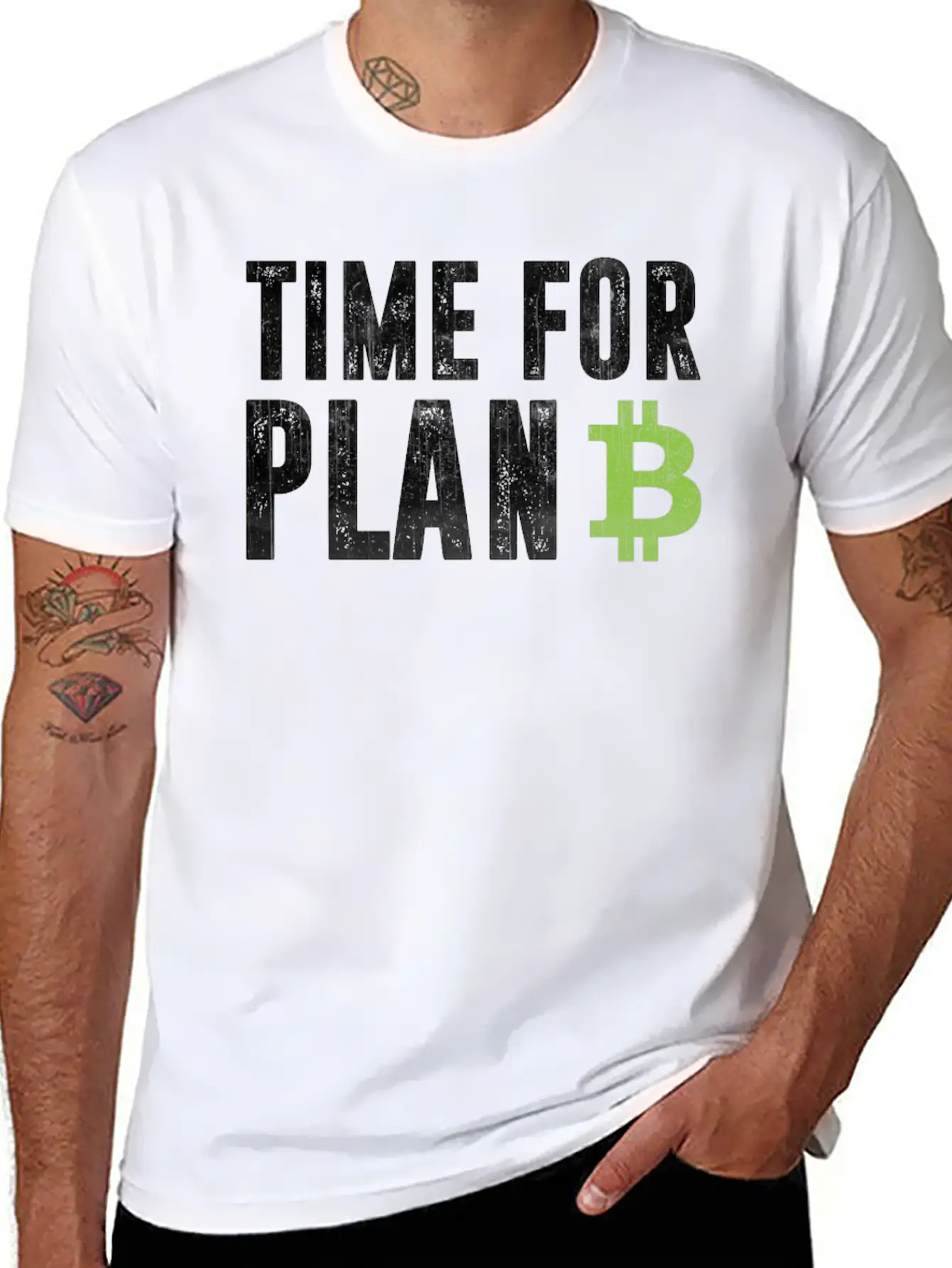 Cryptocurrency Shirt - Bitcoin Time For Plan B Relaxed Everyday Tee – Lightweight And Durable Cotton