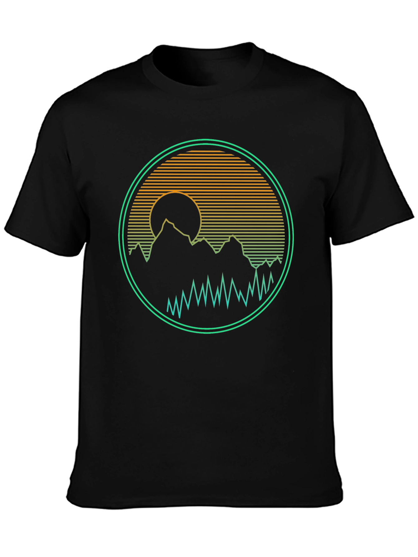 Retro Mountain Sunset Graphic Tee