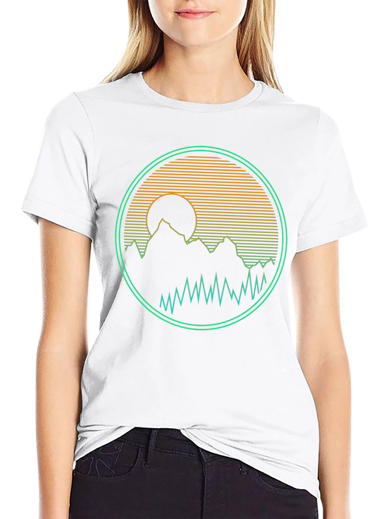 Retro Mountain Sunset Graphic Tee