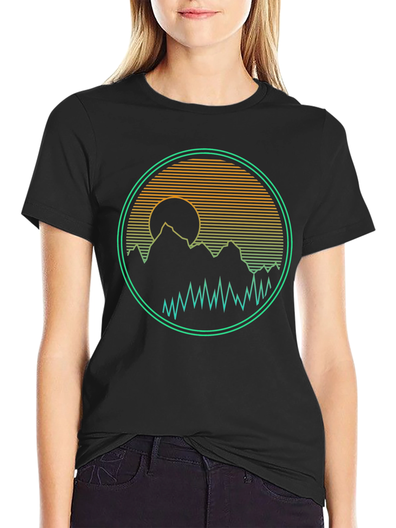 Retro Mountain Sunset Graphic Tee