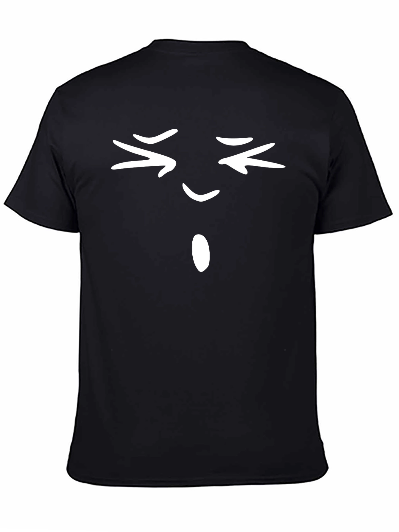 Funny Emoji Face Black T-Shirt