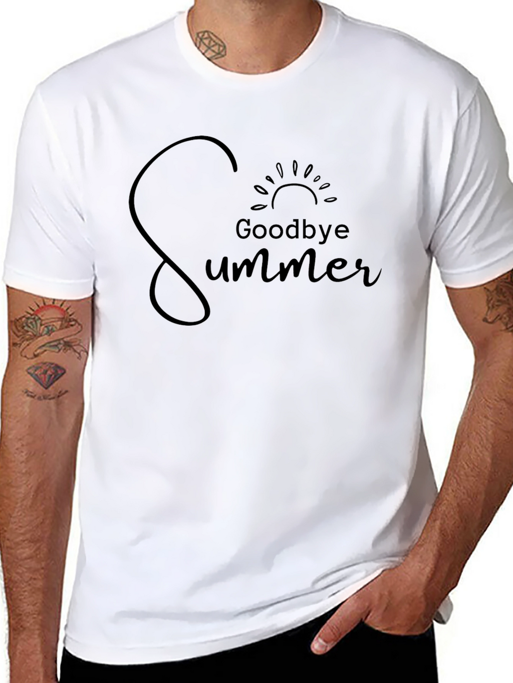 Goodbye Summer Graphic Tee - Black Unisex
