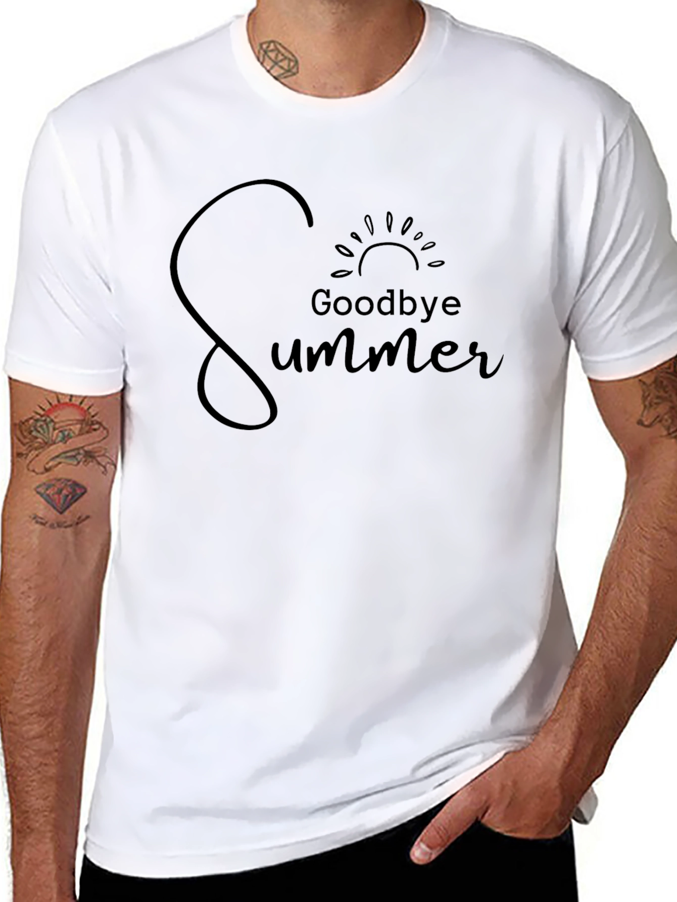 Goodbye Summer Graphic Tee - Black Unisex