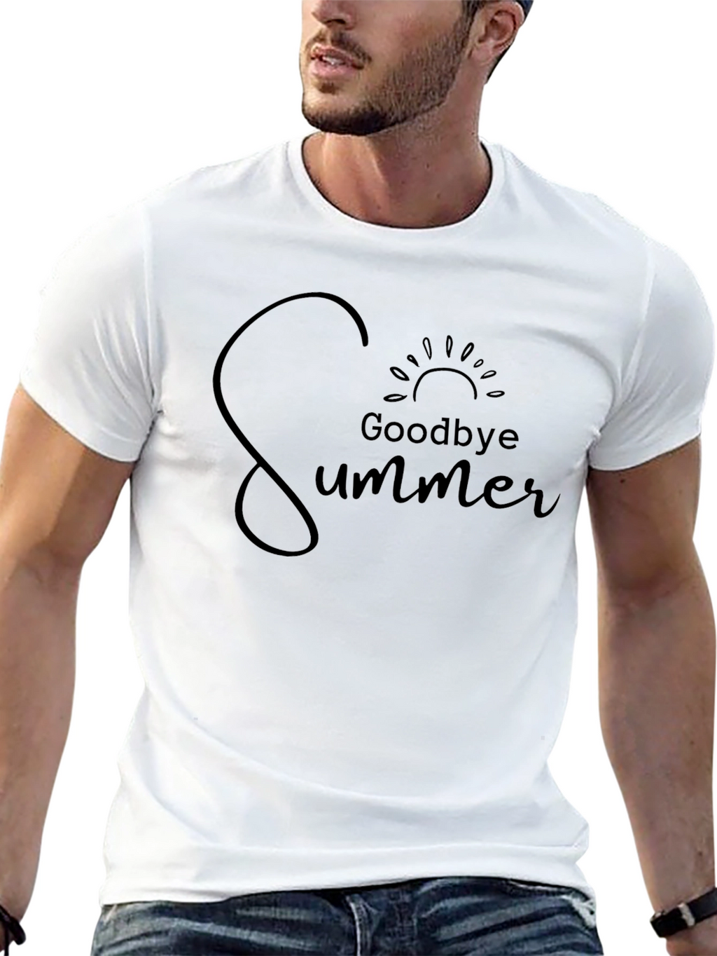 Goodbye Summer Graphic Tee - Black Unisex