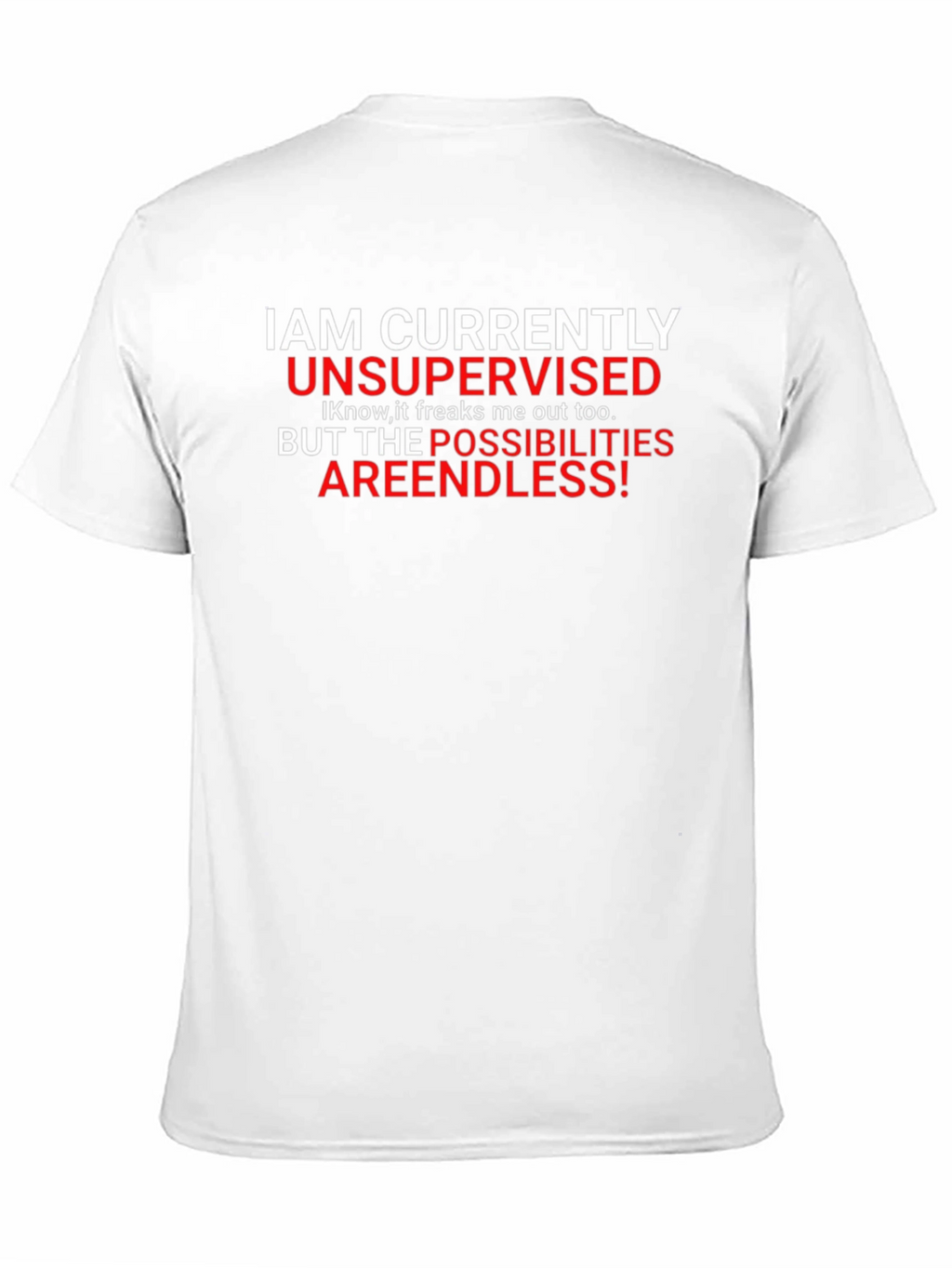 I Am Currently Unsupervised Black T-Shirt