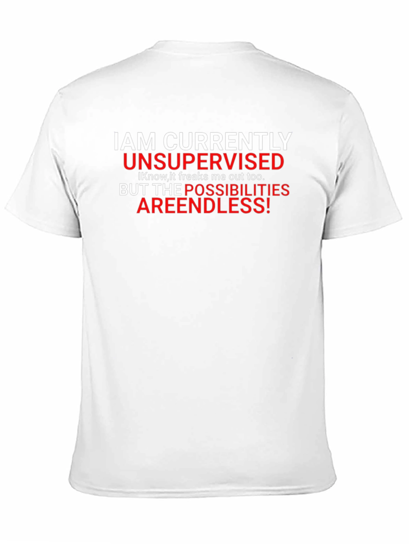 I Am Currently Unsupervised Black T-Shirt