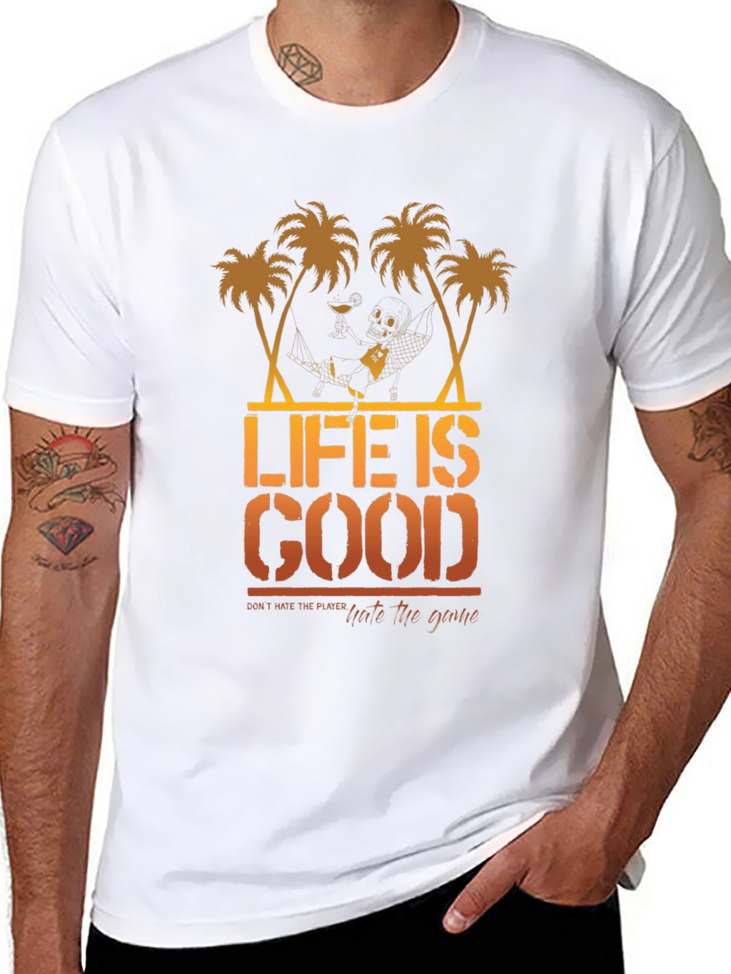 Life is Good Palm Tree Graphic Tee