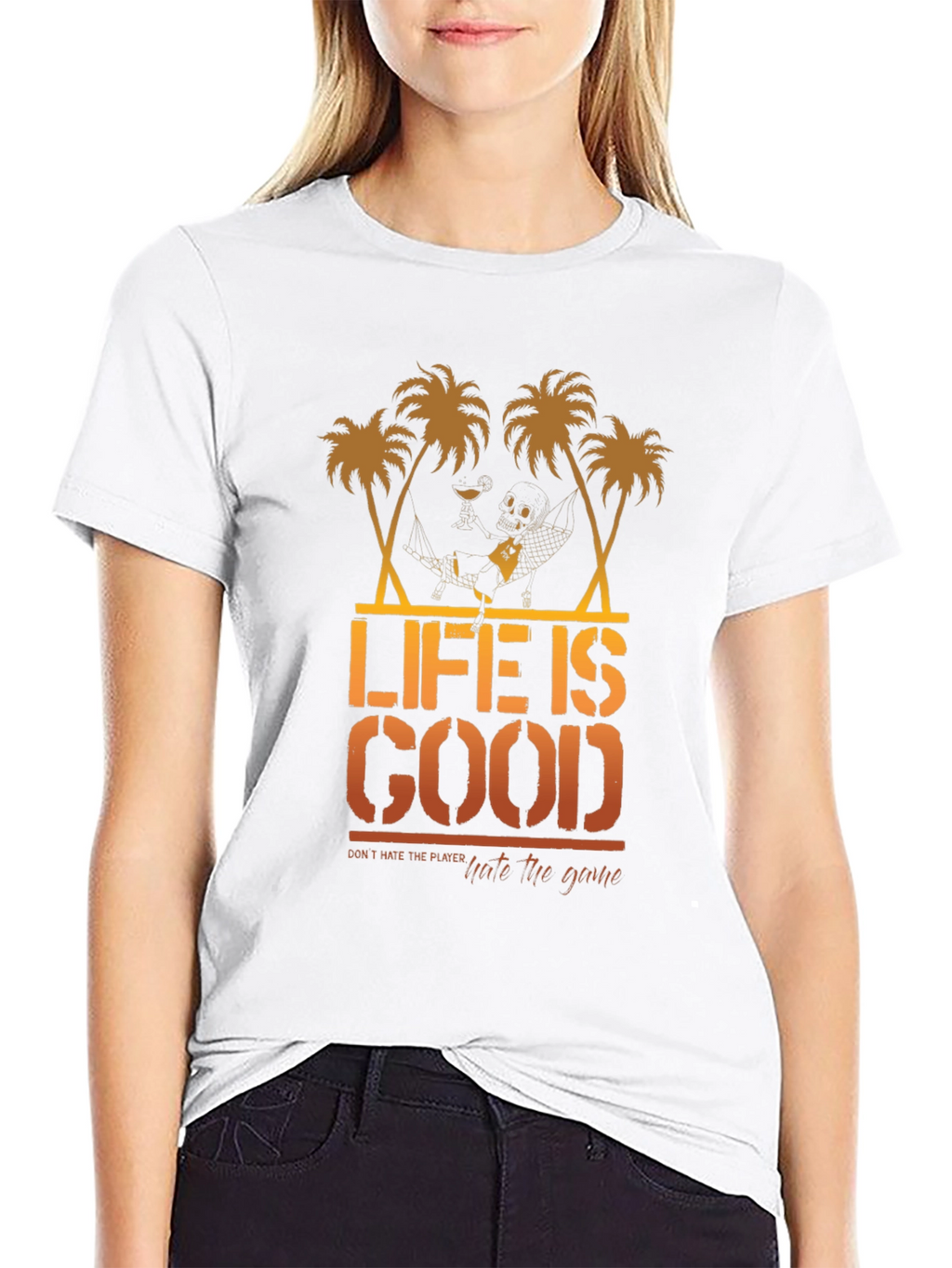 Life is Good Palm Tree Graphic Tee