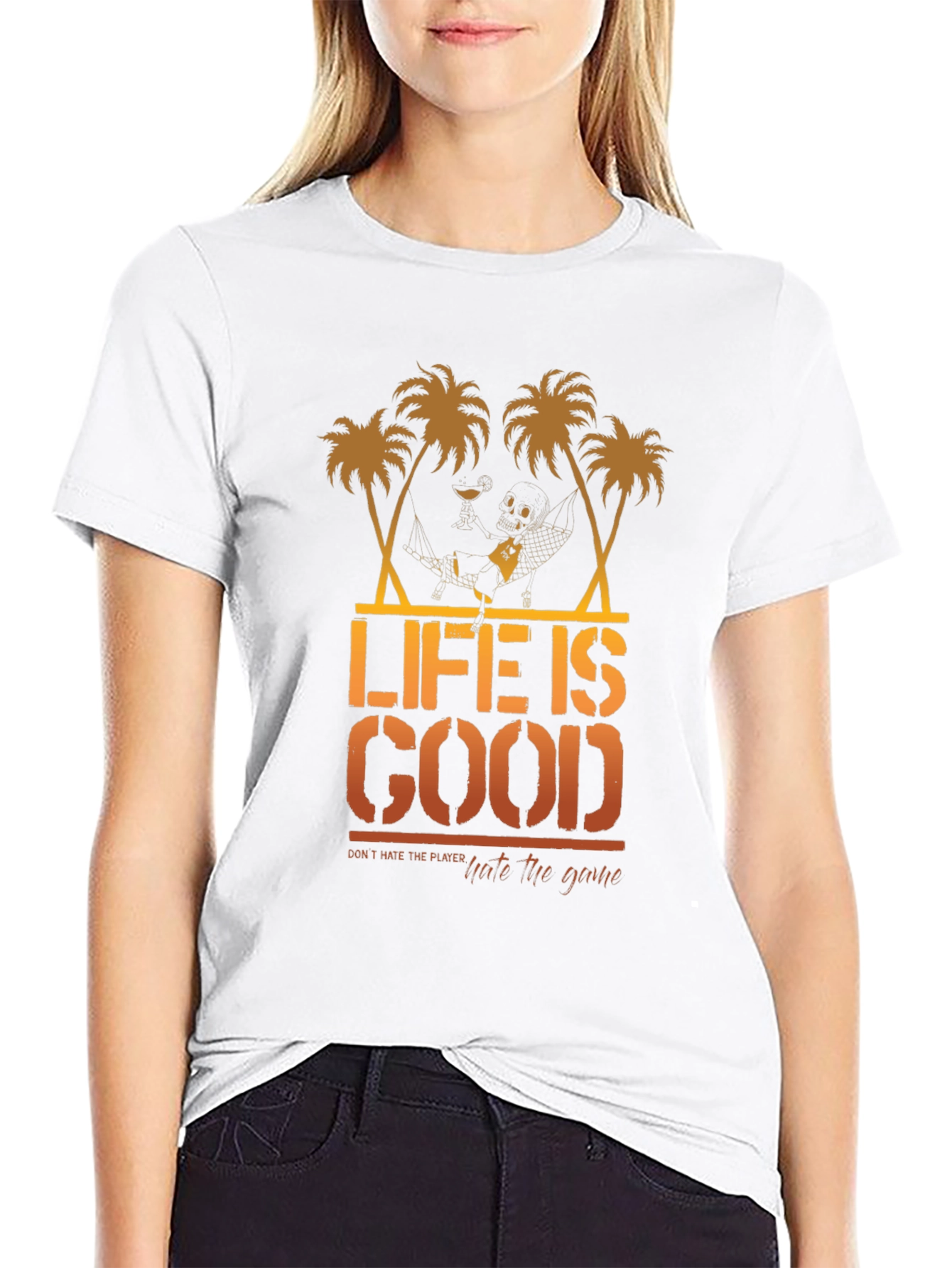 Life is Good Palm Tree Graphic Tee