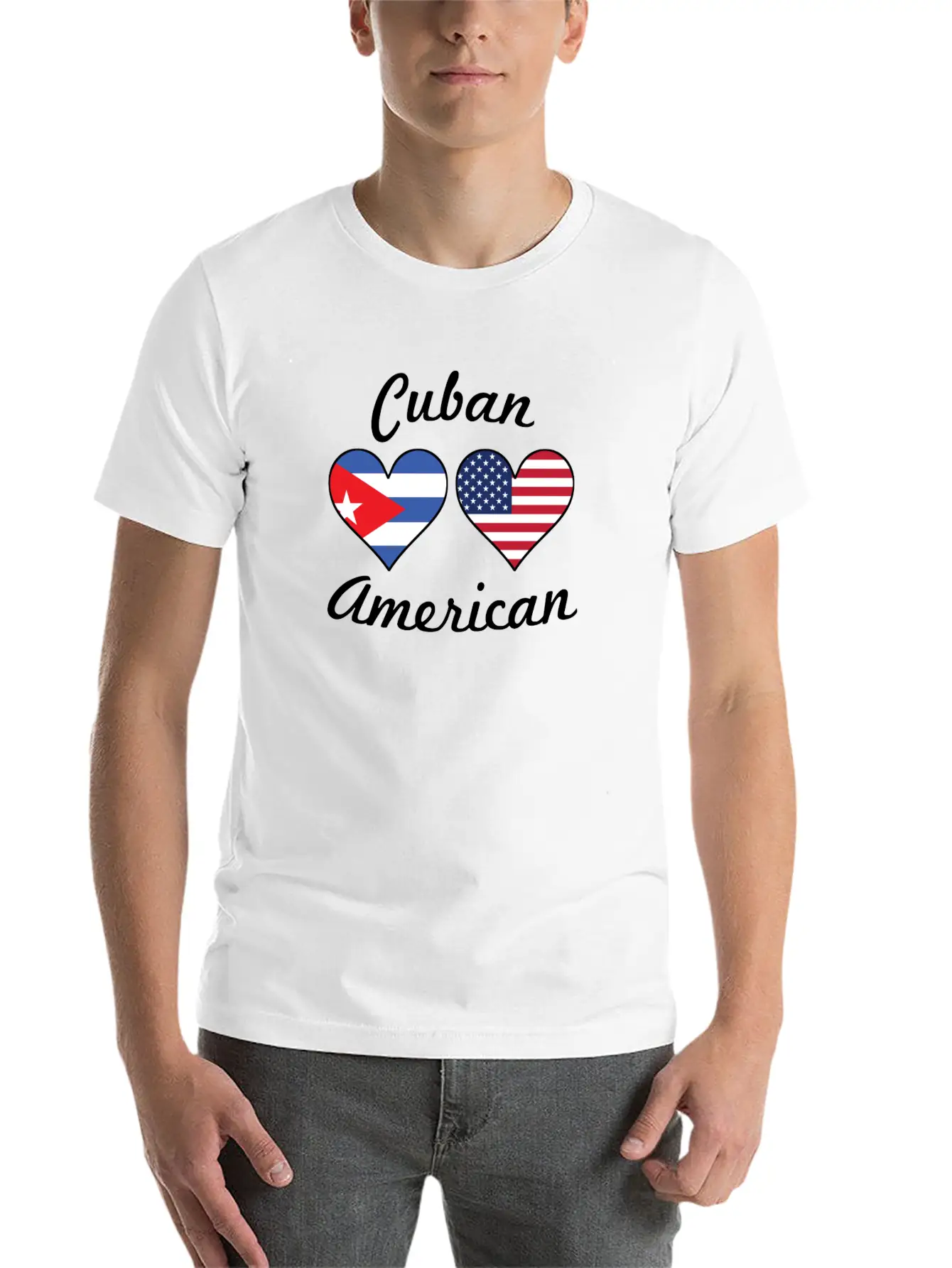 Cuban American Flag Hearts Timeless Short Sleeve Tee – Comfy And Minimalist Design