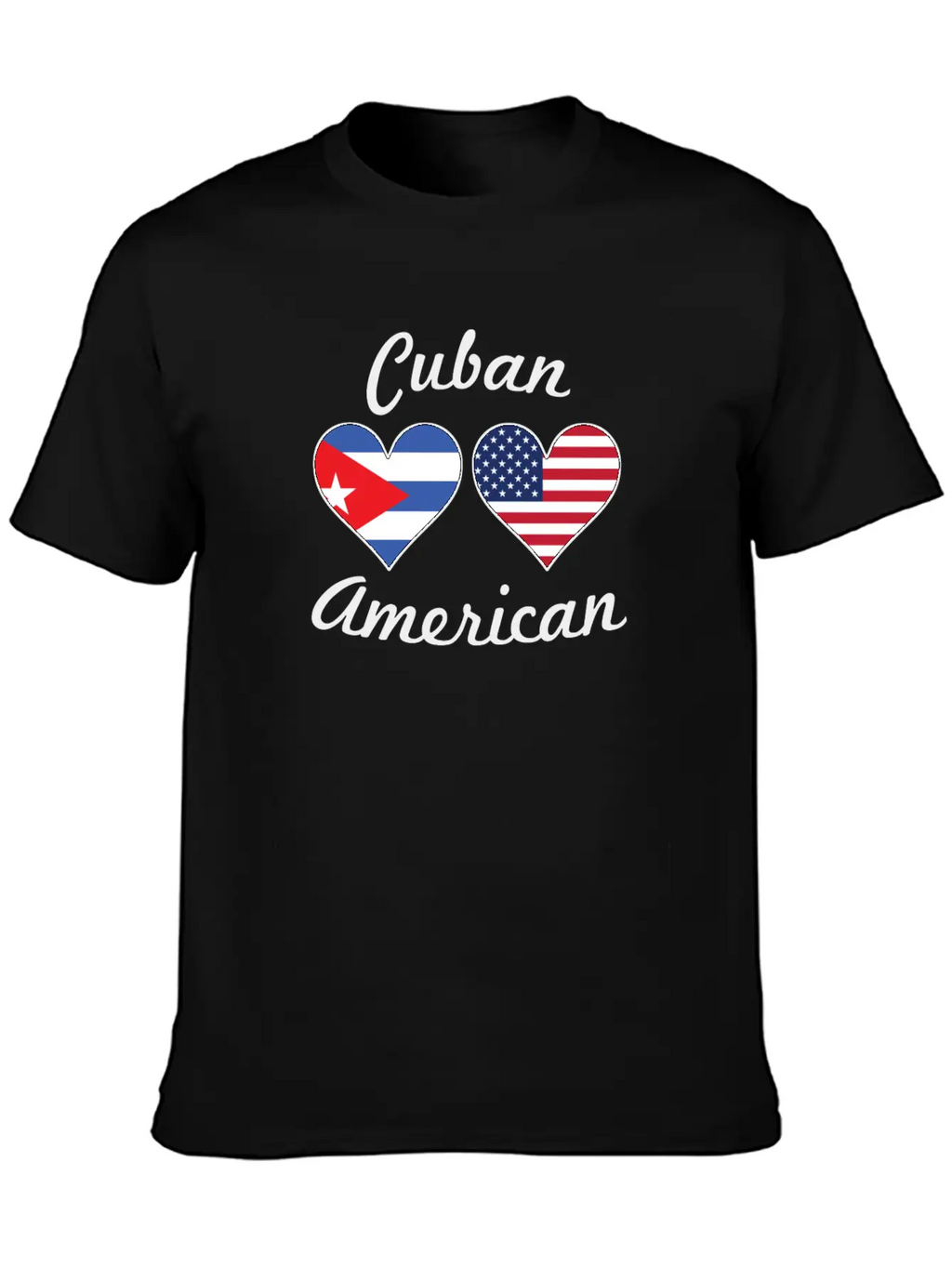 Cuban American Flag Hearts Timeless Short Sleeve Tee – Comfy And Minimalist Design