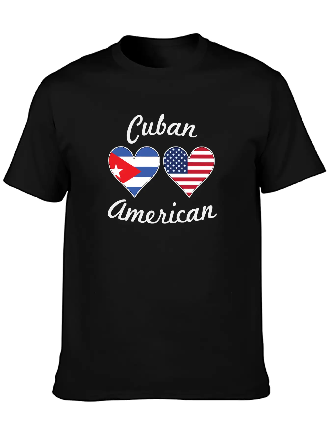 Cuban American Flag Hearts Timeless Short Sleeve Tee – Comfy And Minimalist Design