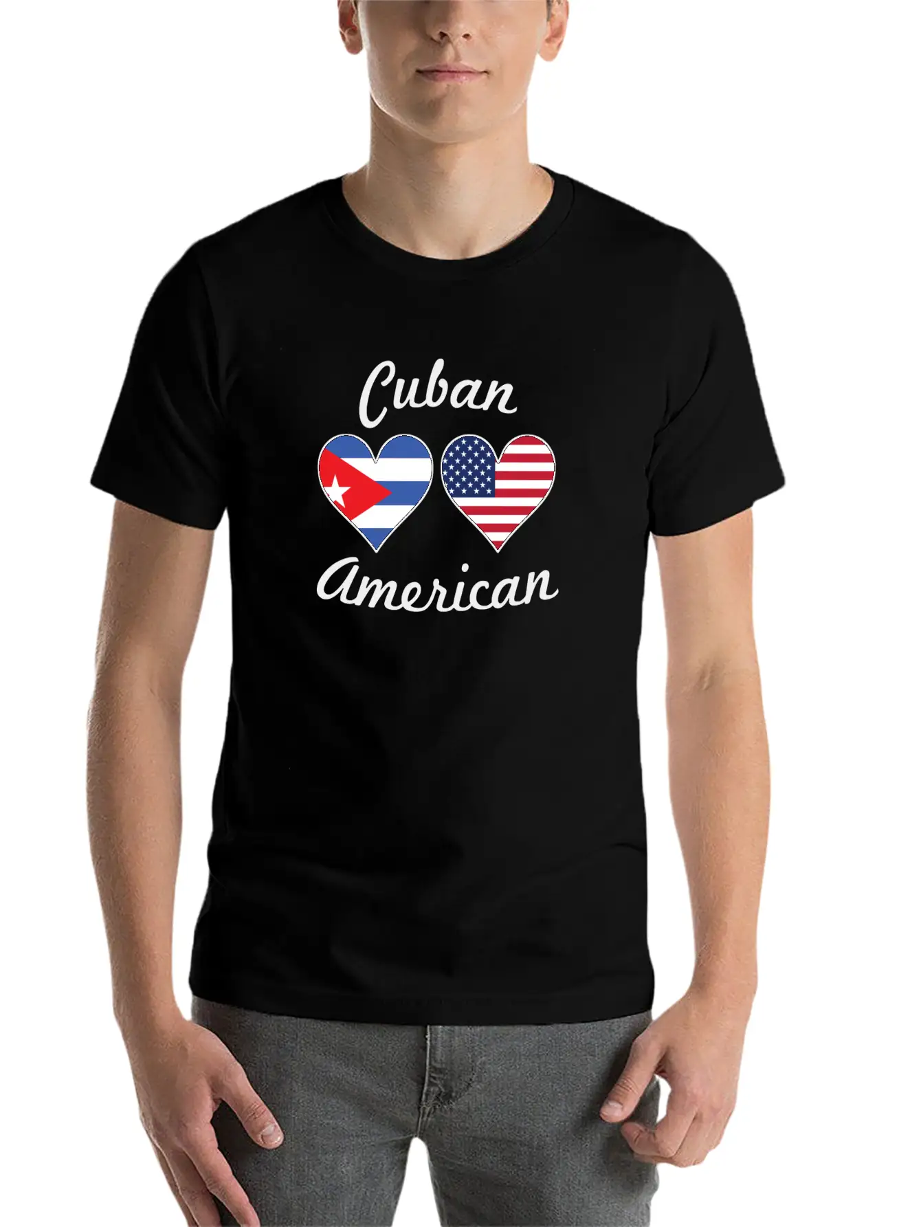 Cuban American Flag Hearts Timeless Short Sleeve Tee – Comfy And Minimalist Design