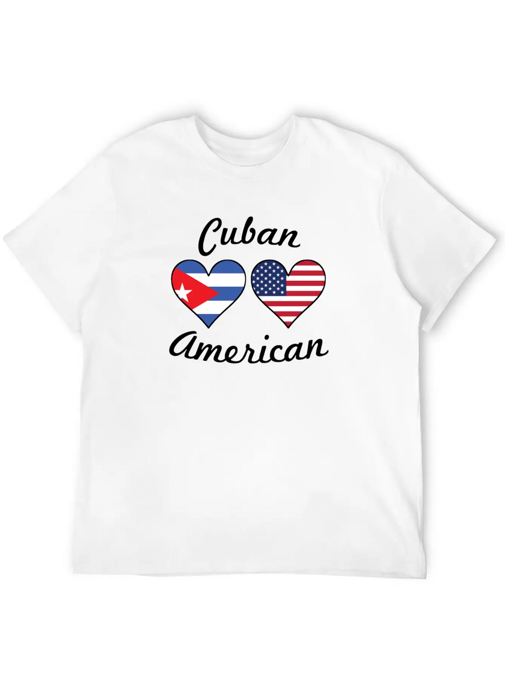 Cuban American Flag Hearts Timeless Short Sleeve Tee – Comfy And Minimalist Design