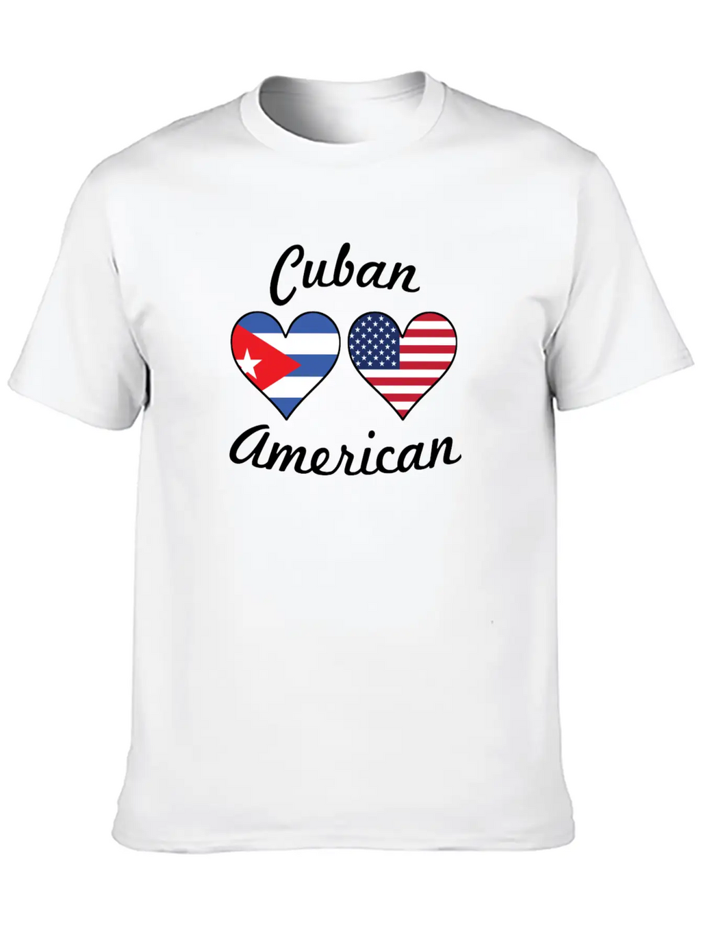 Cuban American Flag Hearts Timeless Short Sleeve Tee – Comfy And Minimalist Design